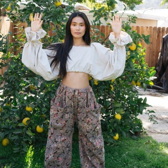 3234u Matching Set - Linen/Cotton Set (top+pants) - Picture 4 of 15